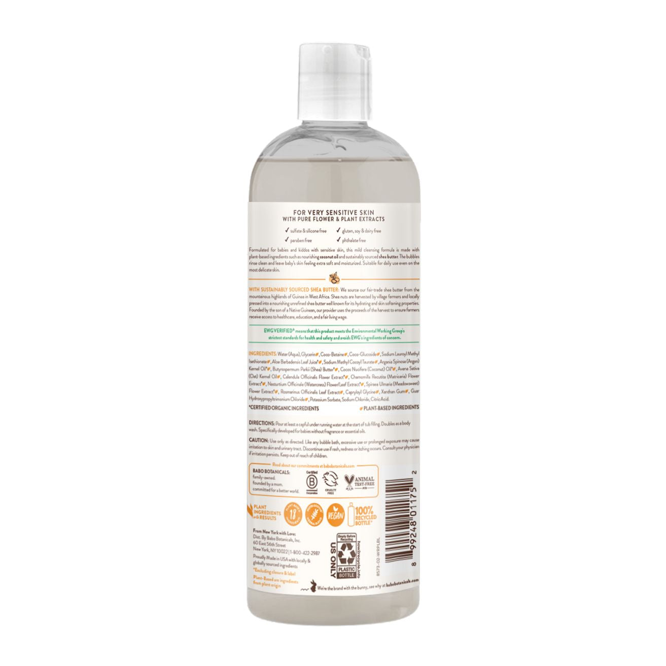 SENSITIVE BABY BUBBLE BATH & WASH