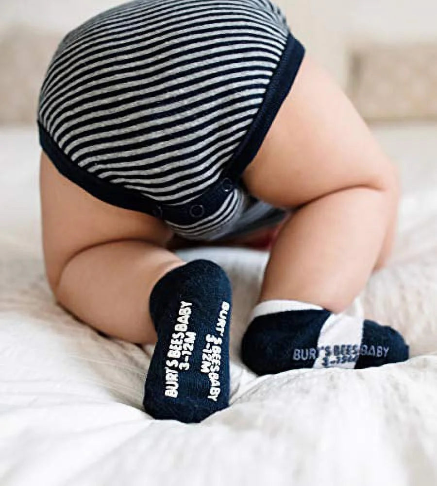 SOLID & STRIPES ORGANIC COTTON ANKLE SOCKS - 6 PACK - MIDNIGTH