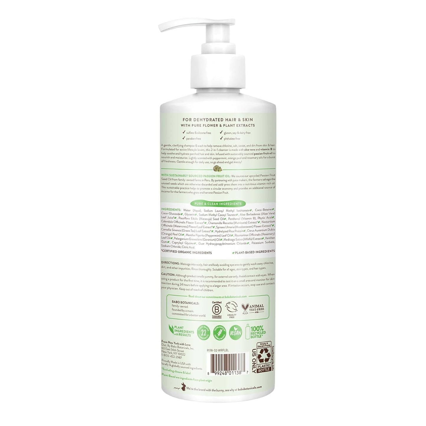 SWIM & SPORT CITRUS MINT & PASSION FRUIT SHAMPOO & WASH