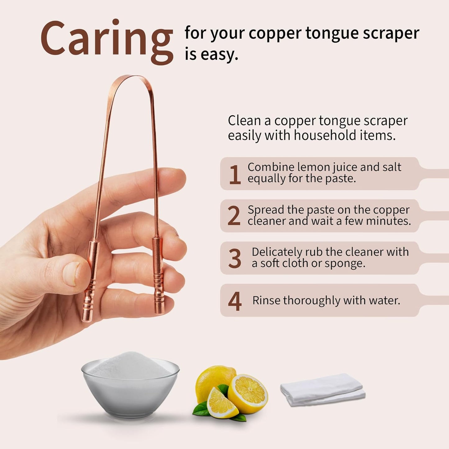 PURE COPPER TONGUE SCRAPER