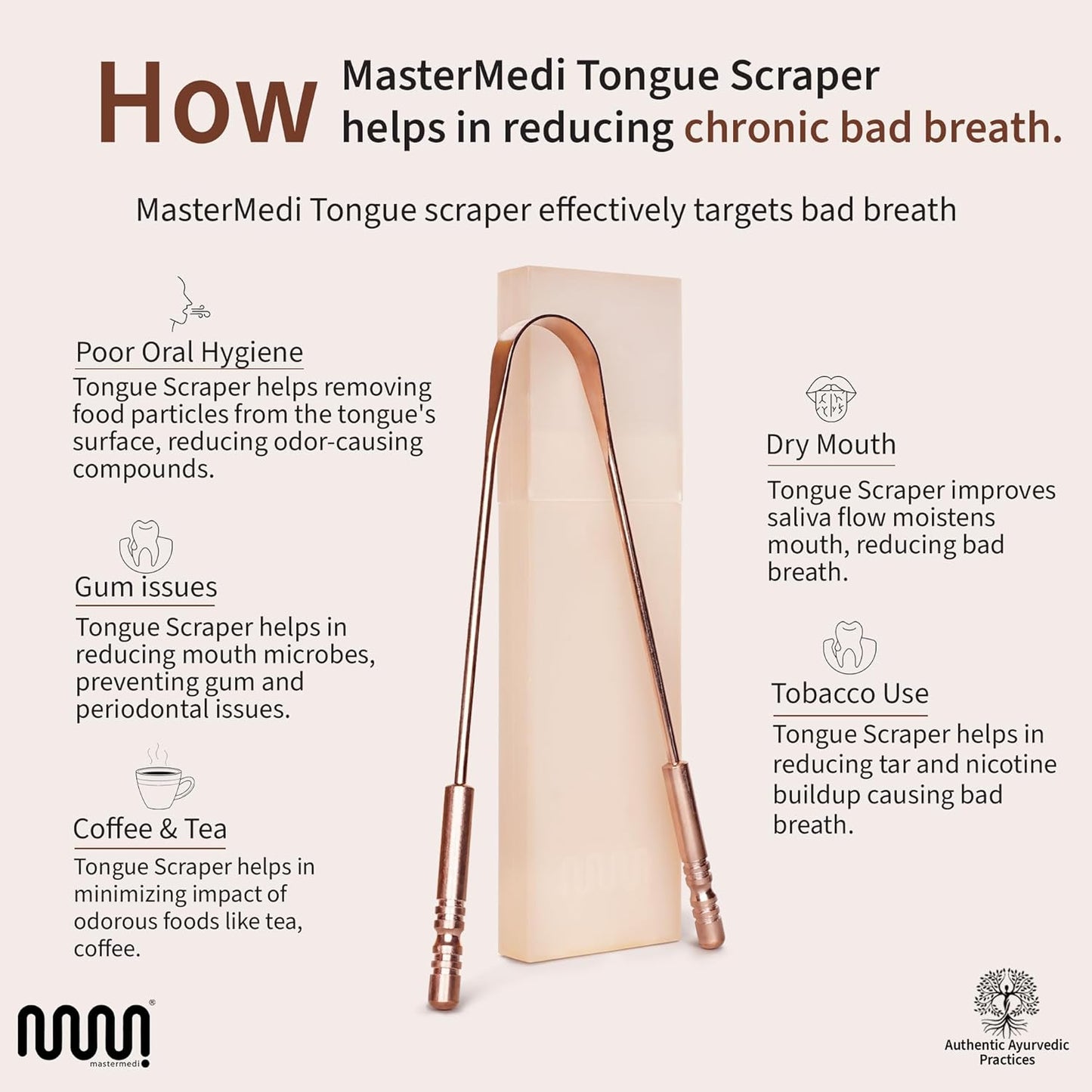 PURE COPPER TONGUE SCRAPER