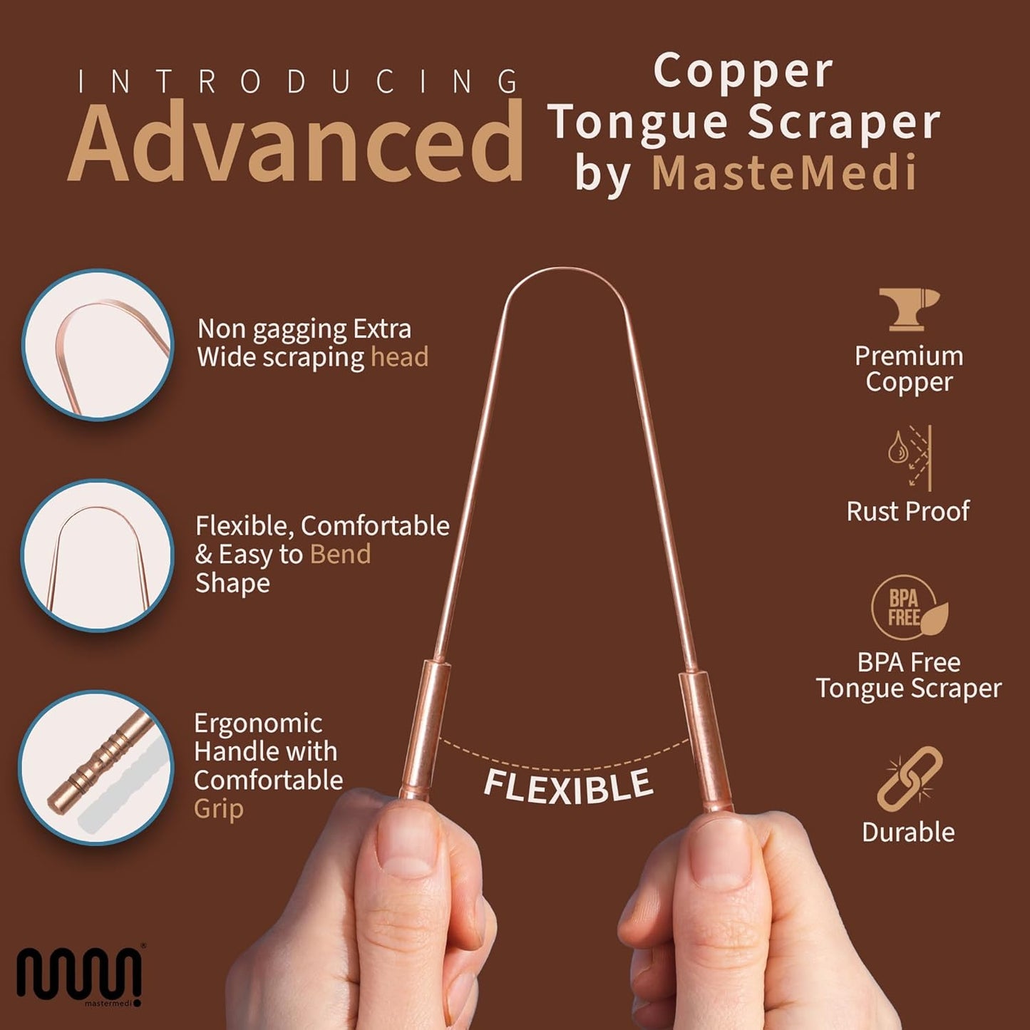 PURE COPPER TONGUE SCRAPER