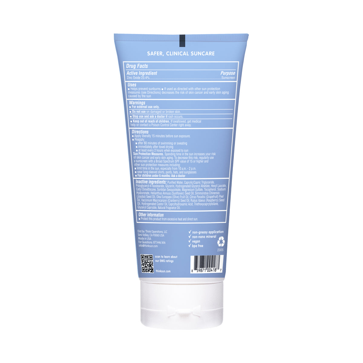 THINKSPORT SAFE SUNSCREEN SPF50+