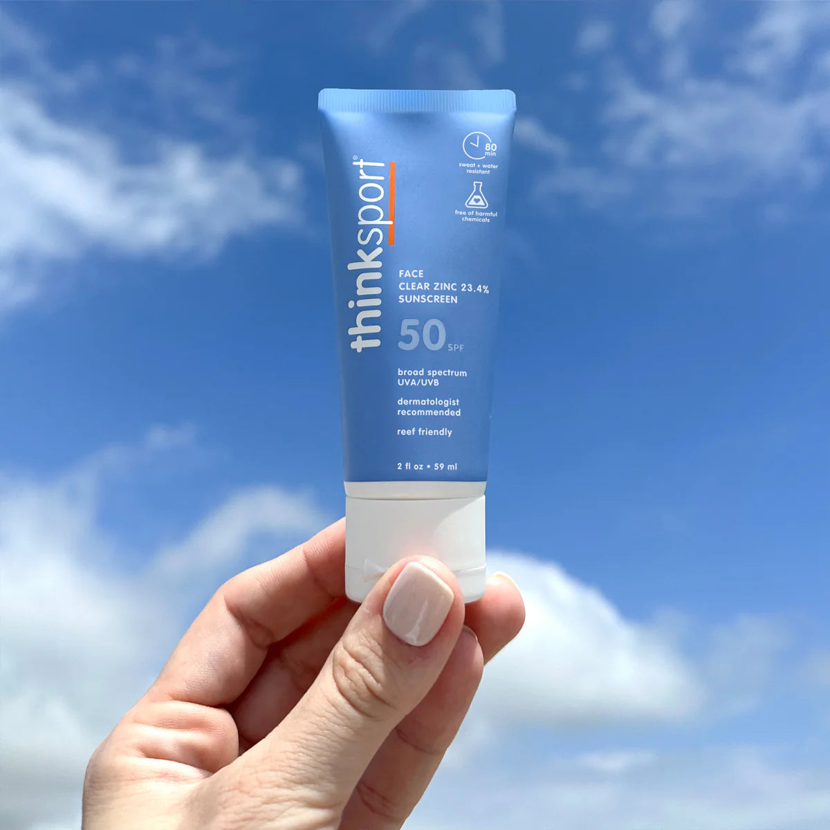 THINKSPORT CLEAR ZINC FACE SUNSCREEN SPF50+