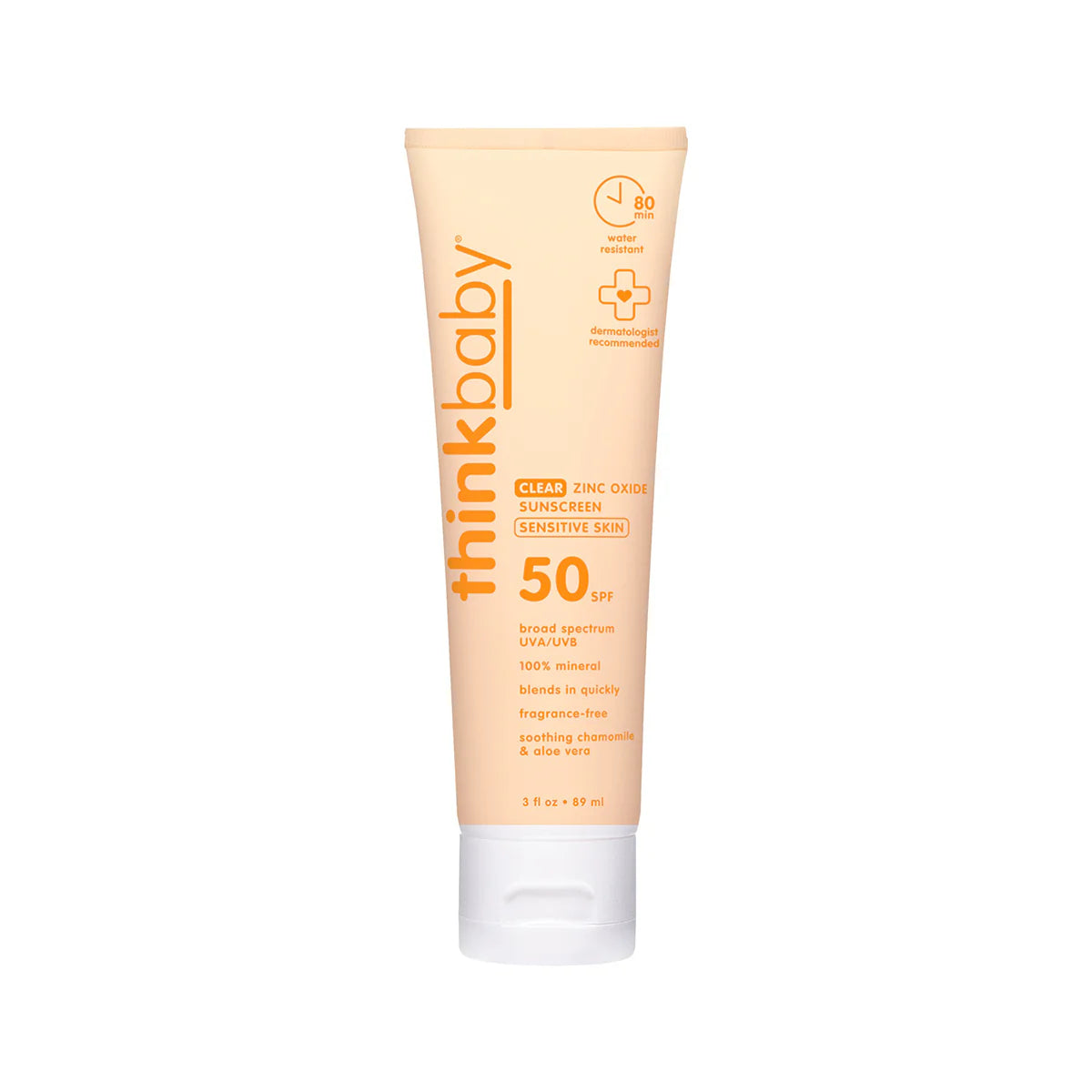 THINKBABY CLEAR ZINC SUNSCREEN SPF 50+ FOR SENSITIVE SKIN