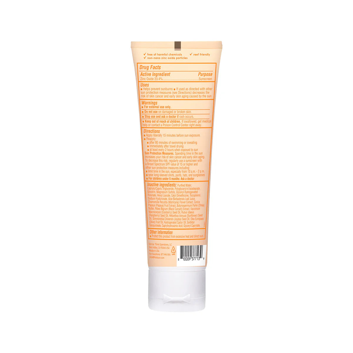 THINKBABY CLEAR ZINC SUNSCREEN SPF 50+ FOR SENSITIVE SKIN