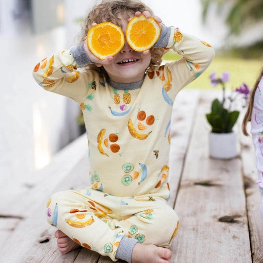 ORGANIC COTTON PAJAMAS - PLAY WITH YOUR FOOD - 1 PIEZA