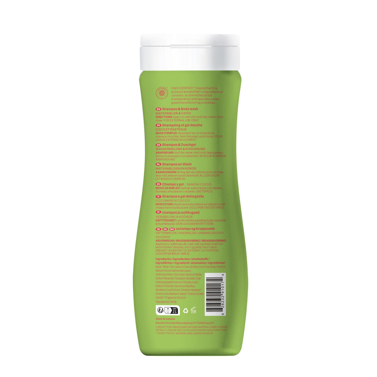2-1 SHAMPOO + BODY WASH, WATERMELON & COCO