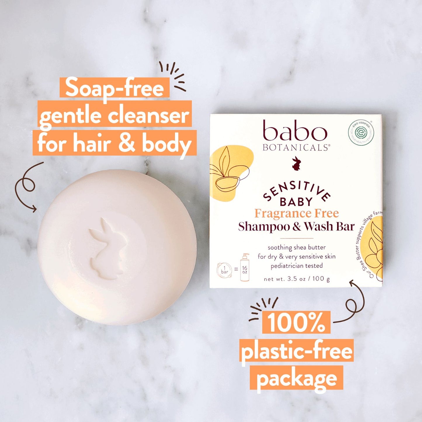 SENSITIVE BABY SHAMPOO & WASH BAR