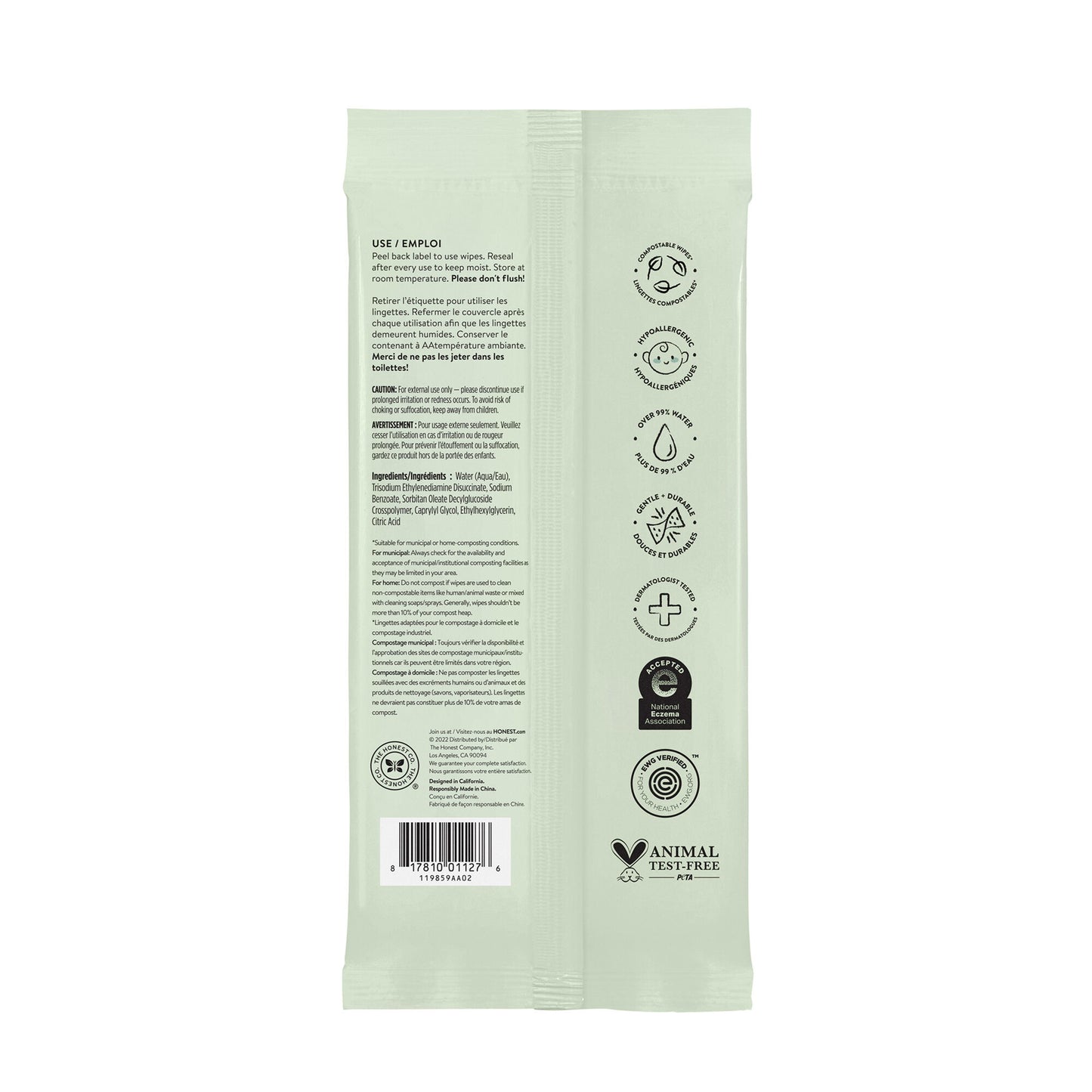 CLEAN CONSCIOUS UNSCENTED WIPES