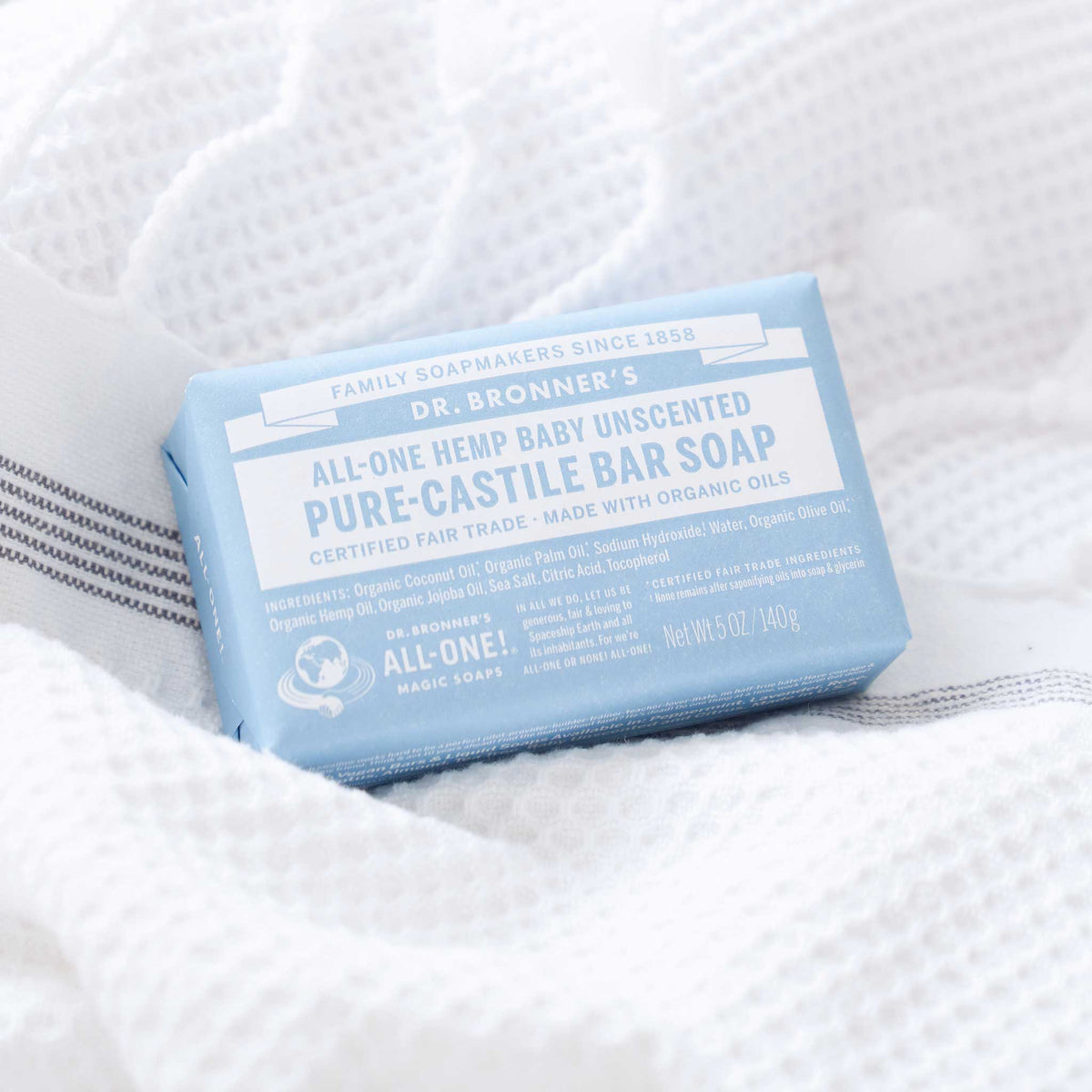 PURE CASTILE SOAP BAR - UNSCENTED