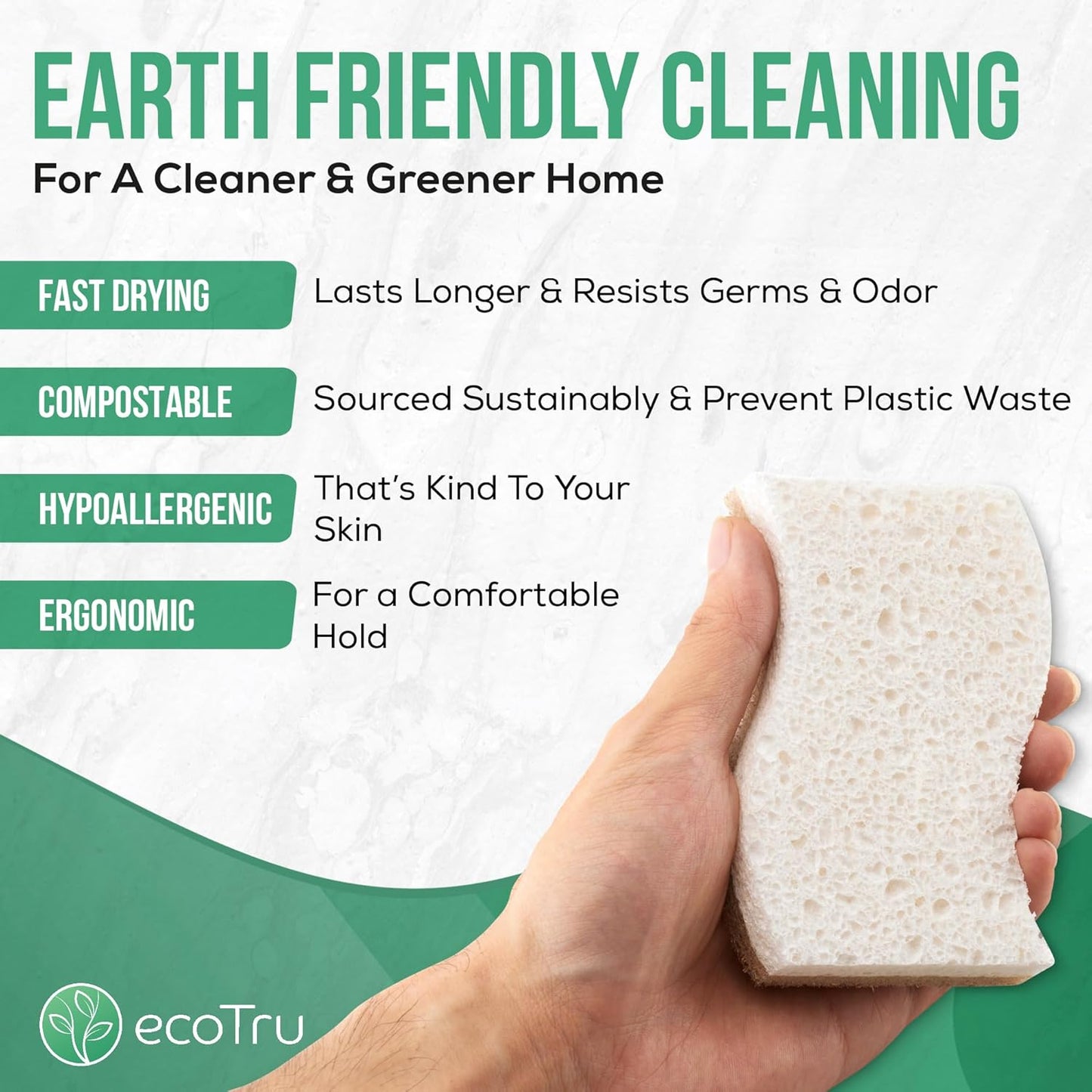 PLANT BASED MULTIPURPOSE SPONGE - 6 PACK