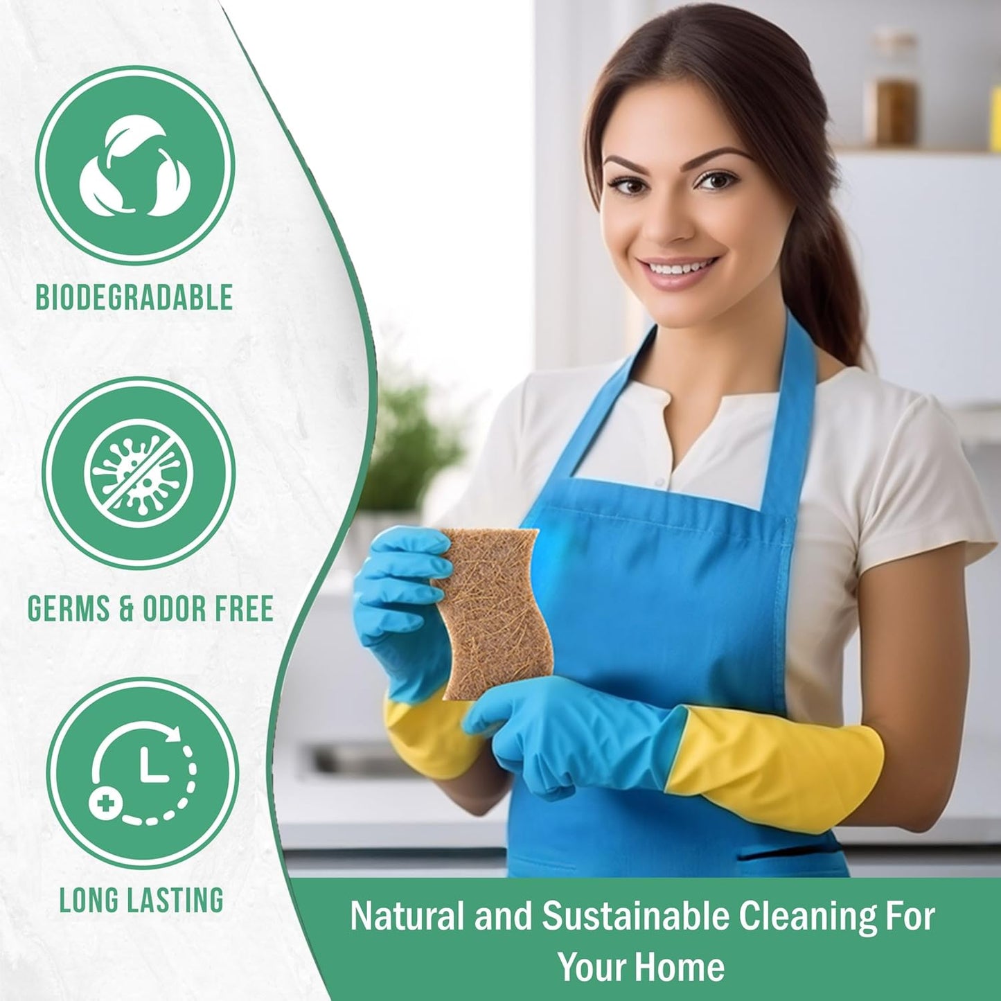 PLANT BASED MULTIPURPOSE SPONGE - 6 PACK