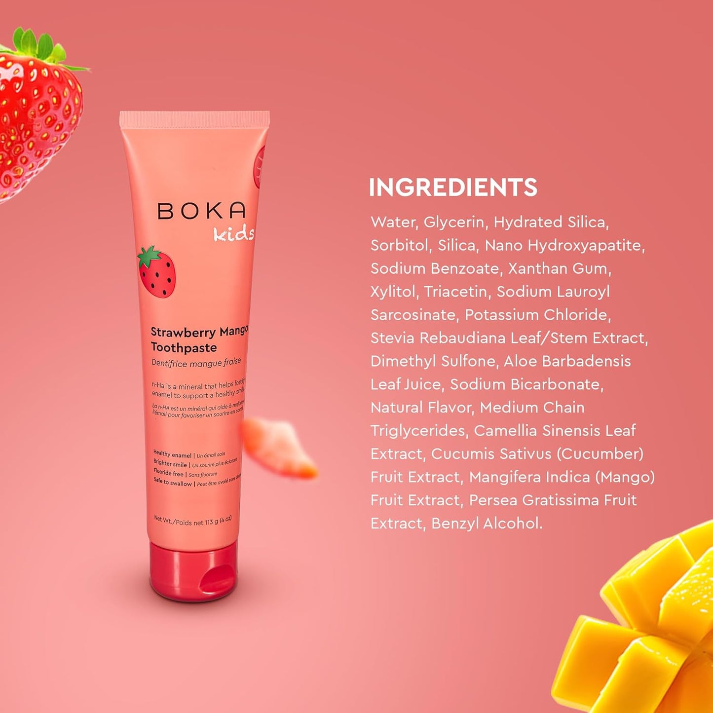 KIDS TOOTHPASTE (N-HA) STRAWBERRY MANGO
