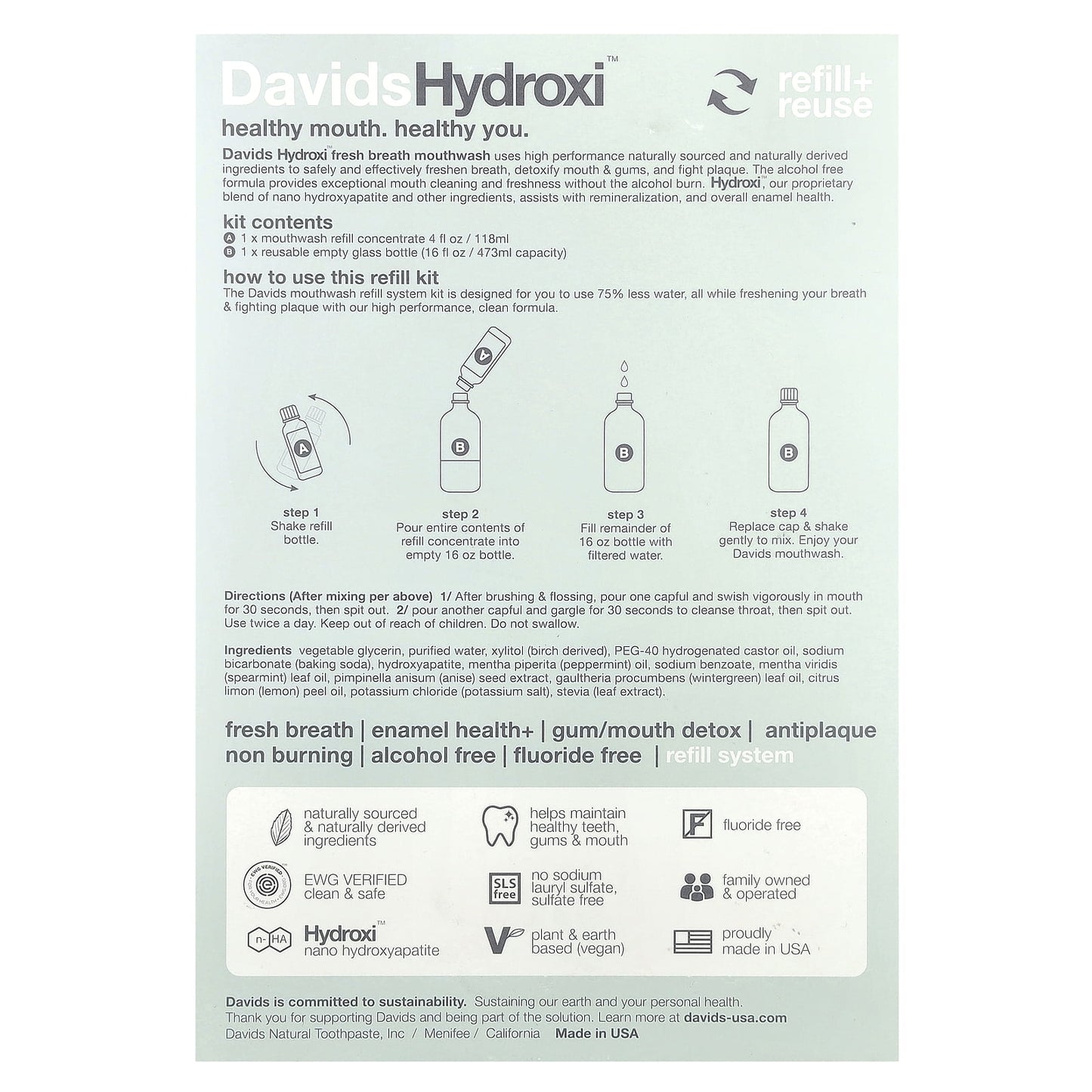 FRESH BREATH MOUTHWASH REFILL KIT