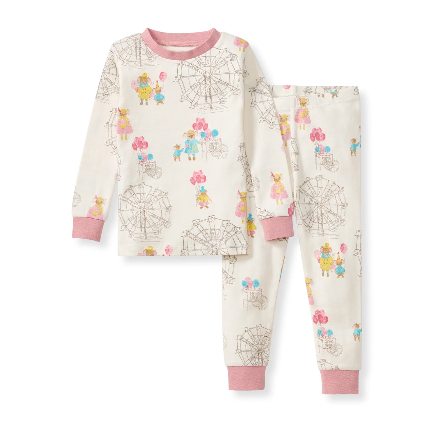 ORGANIC COTTON PAJAMAS - FALL CARNIVAL - 2 PIEZAS