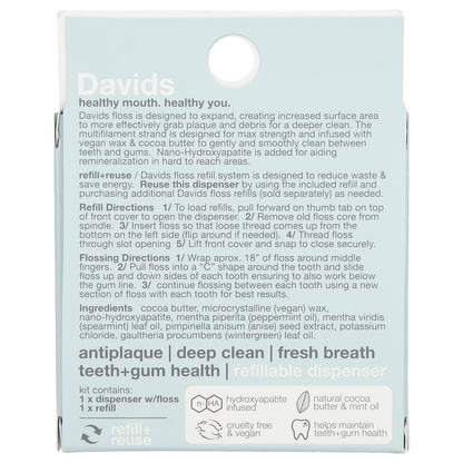 EXPANDING DENTAL FLOSS & REFILL WITH HYDROXYAPATITE - MINT