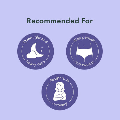 DISPOSABLE PERIOD UNDERWEAR MADE WITH ORGANIC COTTON - 20 COUNT