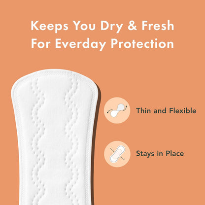 REGULAR UNSCENTED PANTY LINERS MADE WITH ORGANIC COTTON - 60 COUNT
