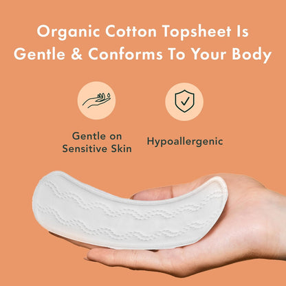 REGULAR UNSCENTED PANTY LINERS MADE WITH ORGANIC COTTON - 60 COUNT