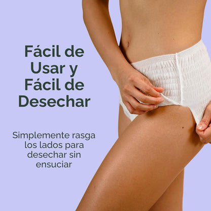 DISPOSABLE PERIOD UNDERWEAR MADE WITH ORGANIC COTTON - 20 COUNT
