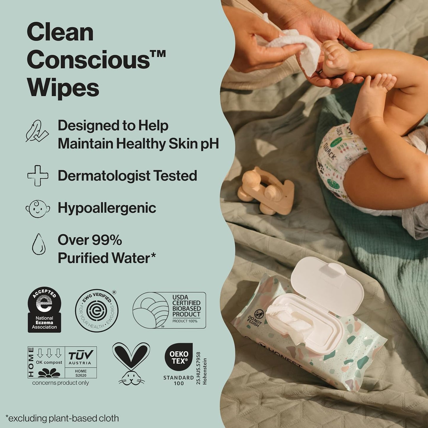 CLEAN CONSCIOUS UNSCENTED WIPES - GEO MOOD