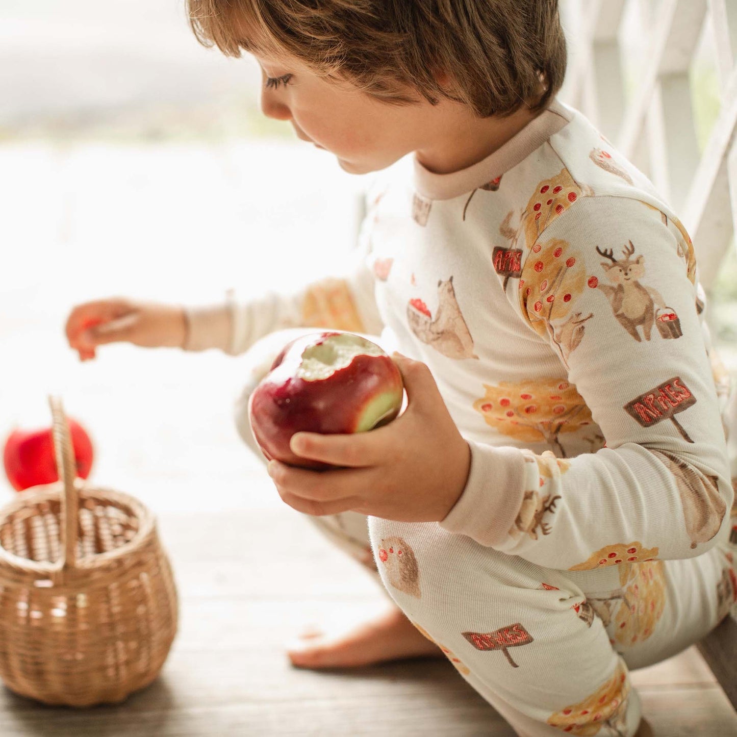 ORGANIC COTTON PAJAMAS - APPLE SEASON - 1 PIEZA
