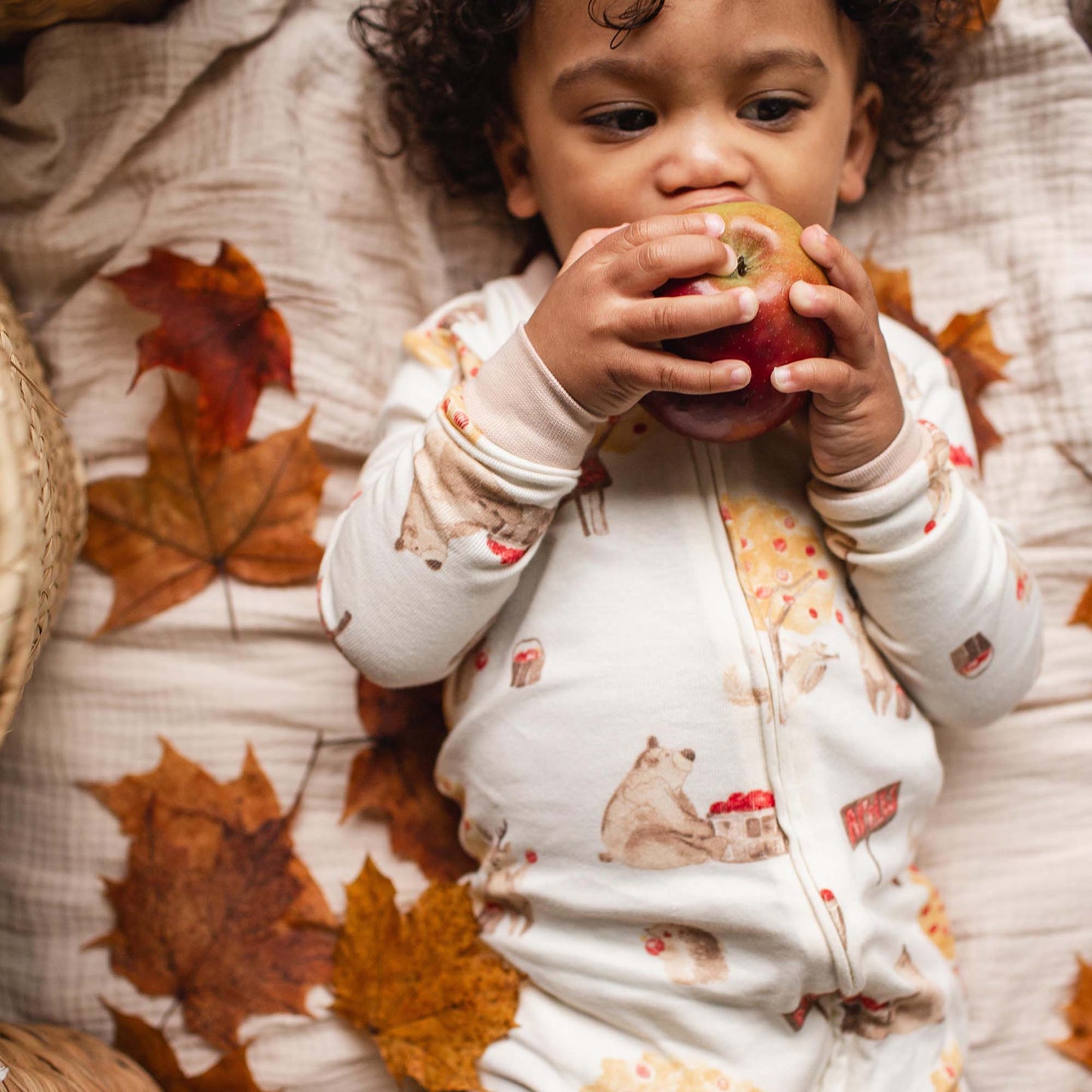 ORGANIC COTTON PAJAMAS - APPLE SEASON - 1 PIEZA