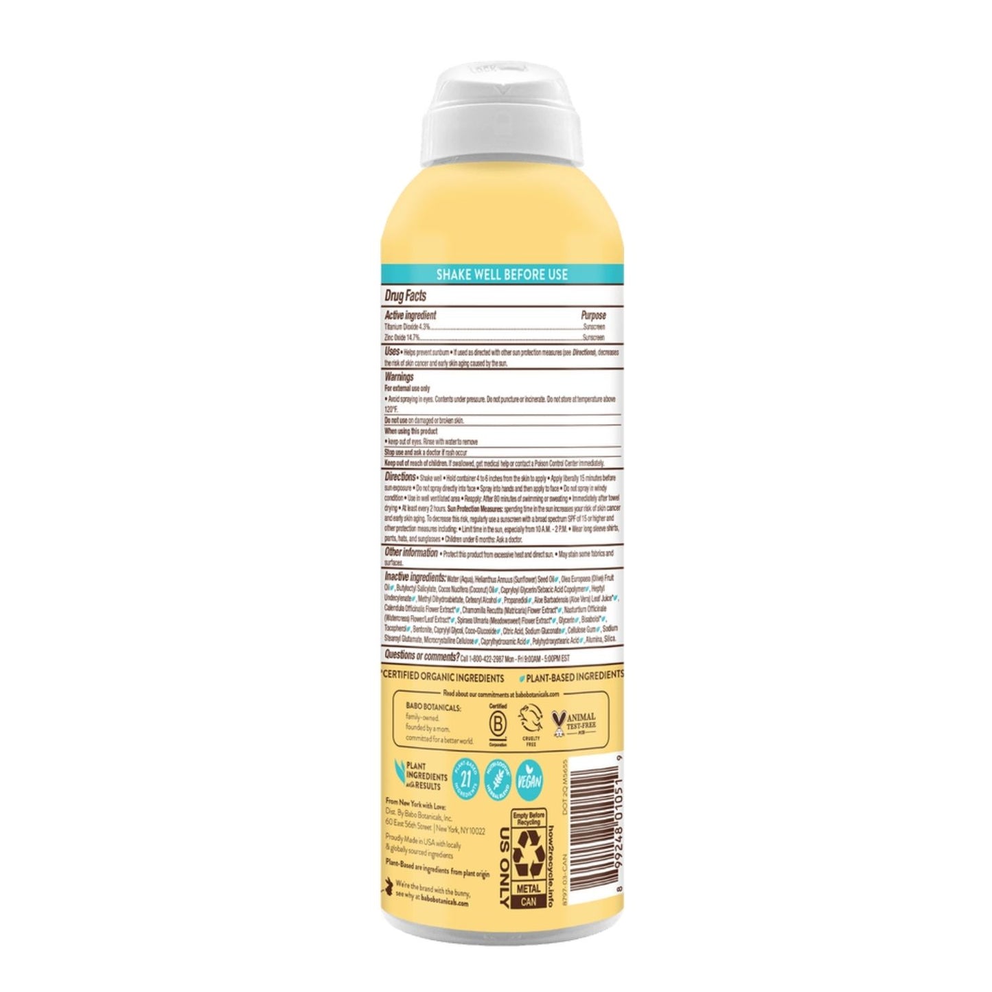 SUPERSHIELD MINERAL SUNSCREEN SPRAY SPF50