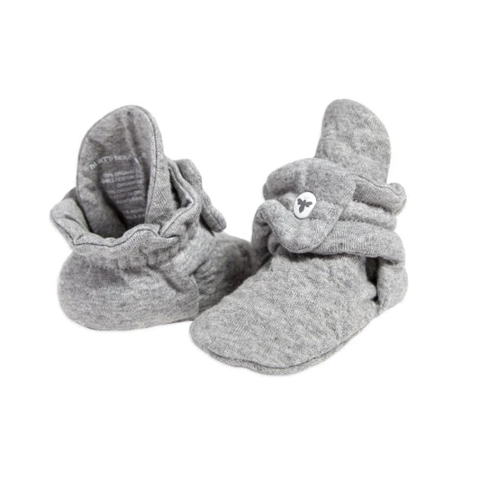 QUILTED ORGANIC COTTON BABY BOOTIES