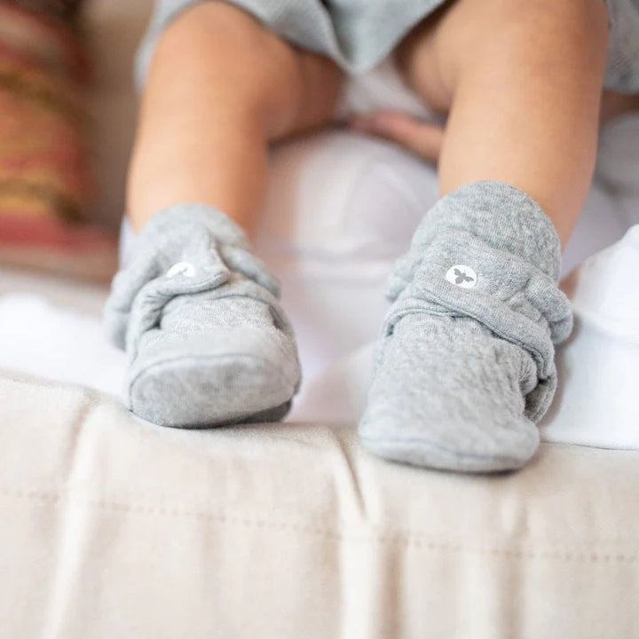 QUILTED ORGANIC COTTON BABY BOOTIES