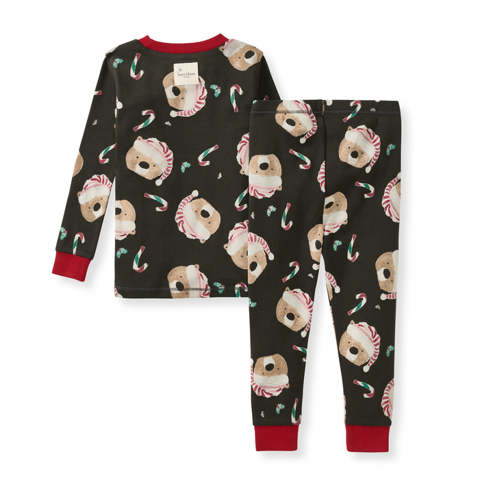 ORGANIC COTTON PAJAMAS - CANDY CANE BEARS - 2 PIEZAS