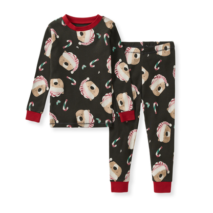 ORGANIC COTTON PAJAMAS - CANDY CANE BEARS - 2 PIEZAS