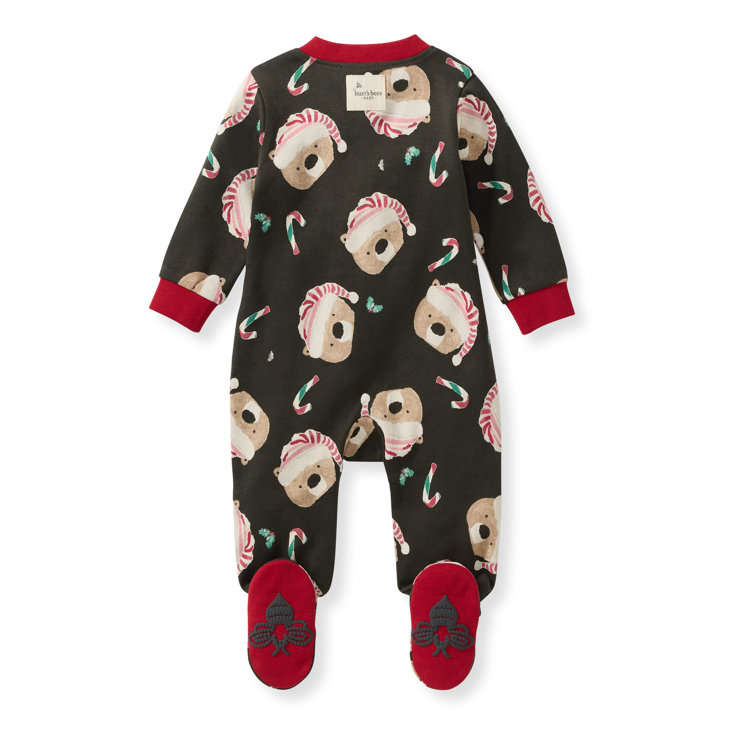 ORGANIC COTTON PAJAMAS - CANDY CANE BEARS - 1 PIEZA