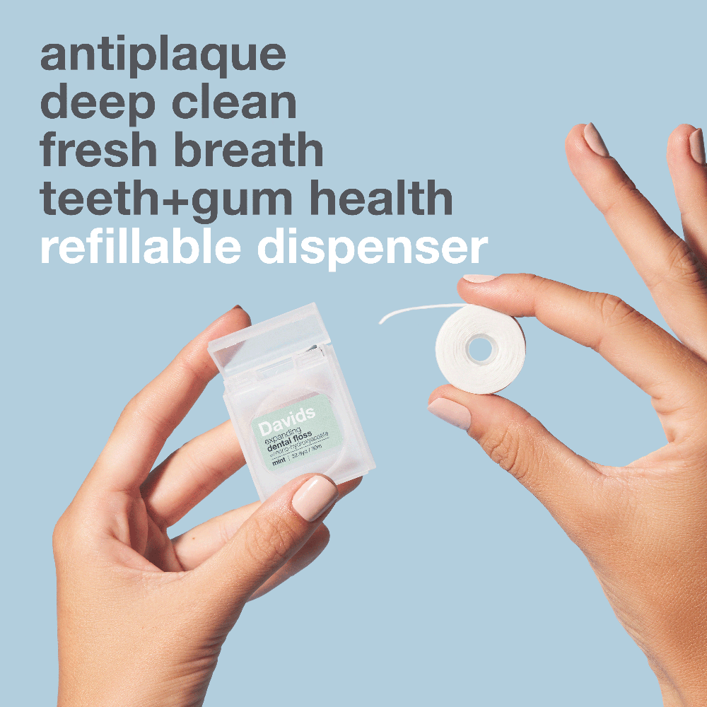 EXPANDING DENTAL FLOSS & REFILL WITH HYDROXYAPATITE - MINT