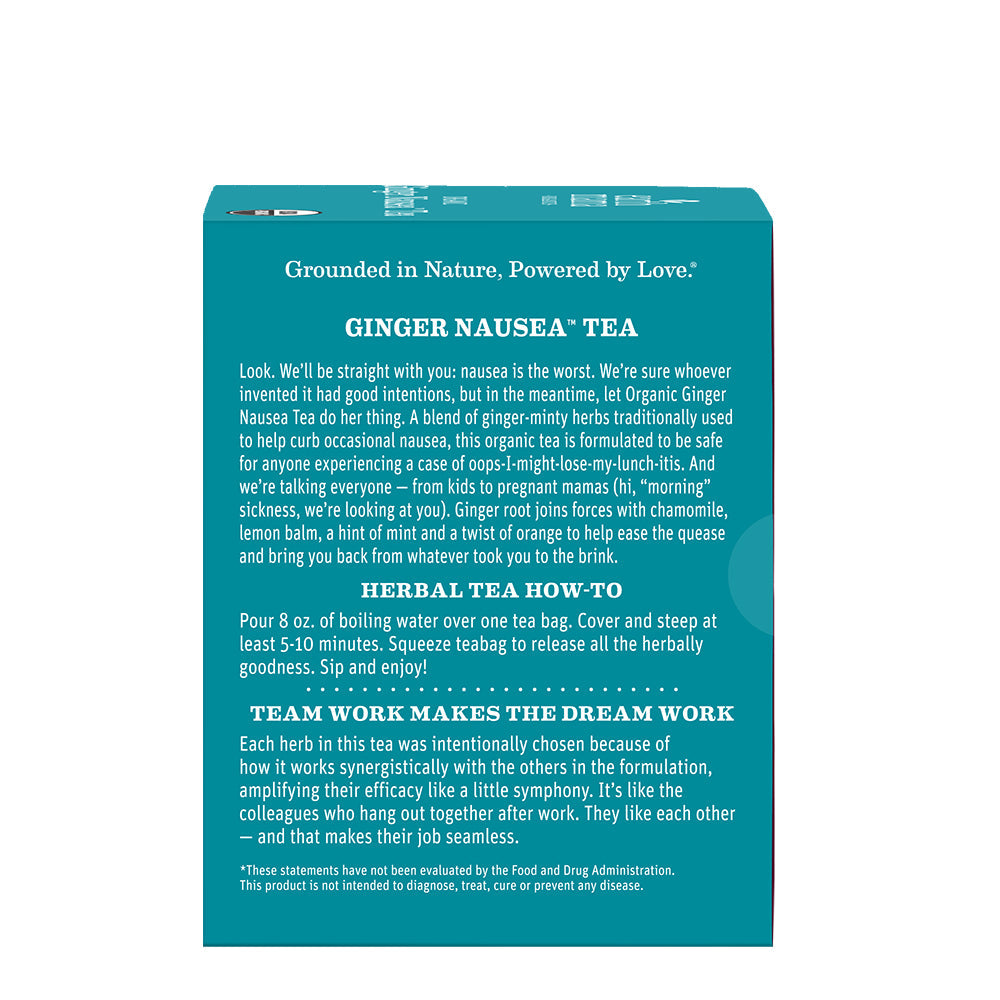 ORGANIC GINGER NAUSEA TEA