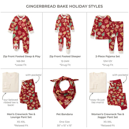 ORGANIC COTTON PAJAMAS - GINGERBREAD BAKE - 2 PIEZAS