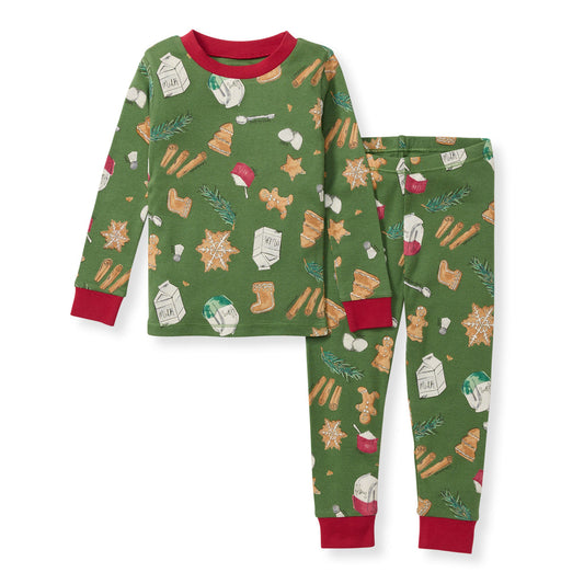 ORGANIC COTTON PAJAMAS - HOLIDAY COOKIES - 2 PIEZAS