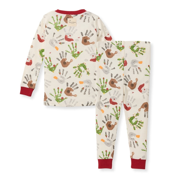 ORGANIC COTTON PAJAMAS - HOLIDAY HANDS - 2 PIEZAS