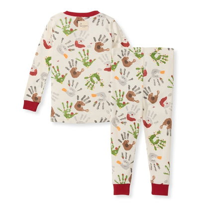 ORGANIC COTTON PAJAMAS - HOLIDAY HANDS - 2 PIEZAS