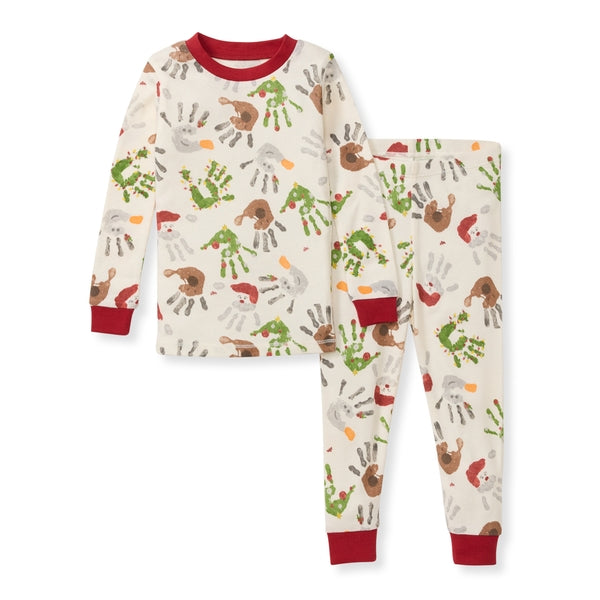 ORGANIC COTTON PAJAMAS - HOLIDAY HANDS - 2 PIEZAS