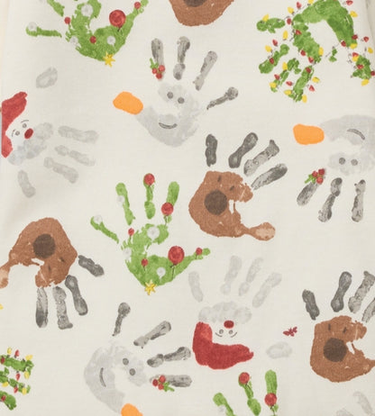 ORGANIC COTTON PAJAMAS - HOLIDAY HANDS - 2 PIEZAS