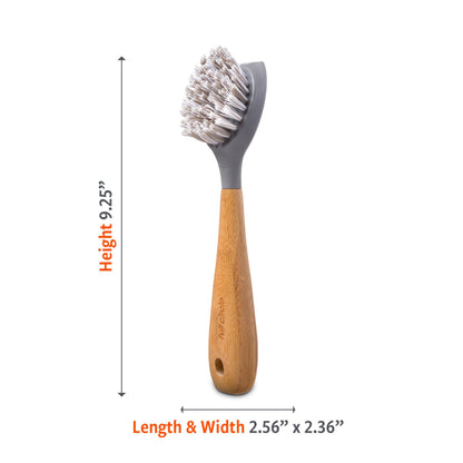 CAST IRON SCRUB BRUSH WITH SCRAPER