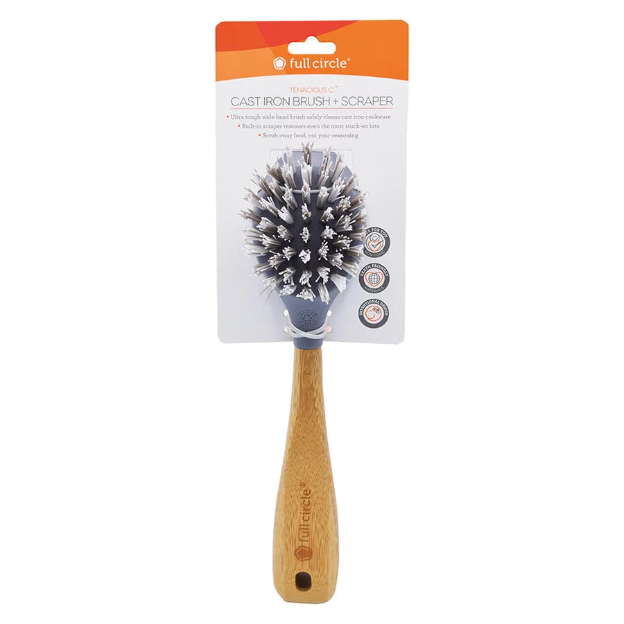 CAST IRON SCRUB BRUSH WITH SCRAPER