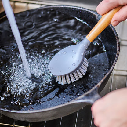 CAST IRON SCRUB BRUSH WITH SCRAPER