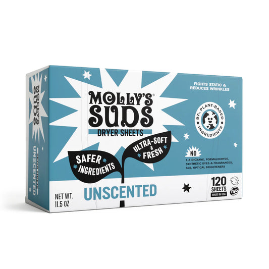 PLANT-BASED FABRIC SOFTENER DRYER SHEETS - UNSCENTED