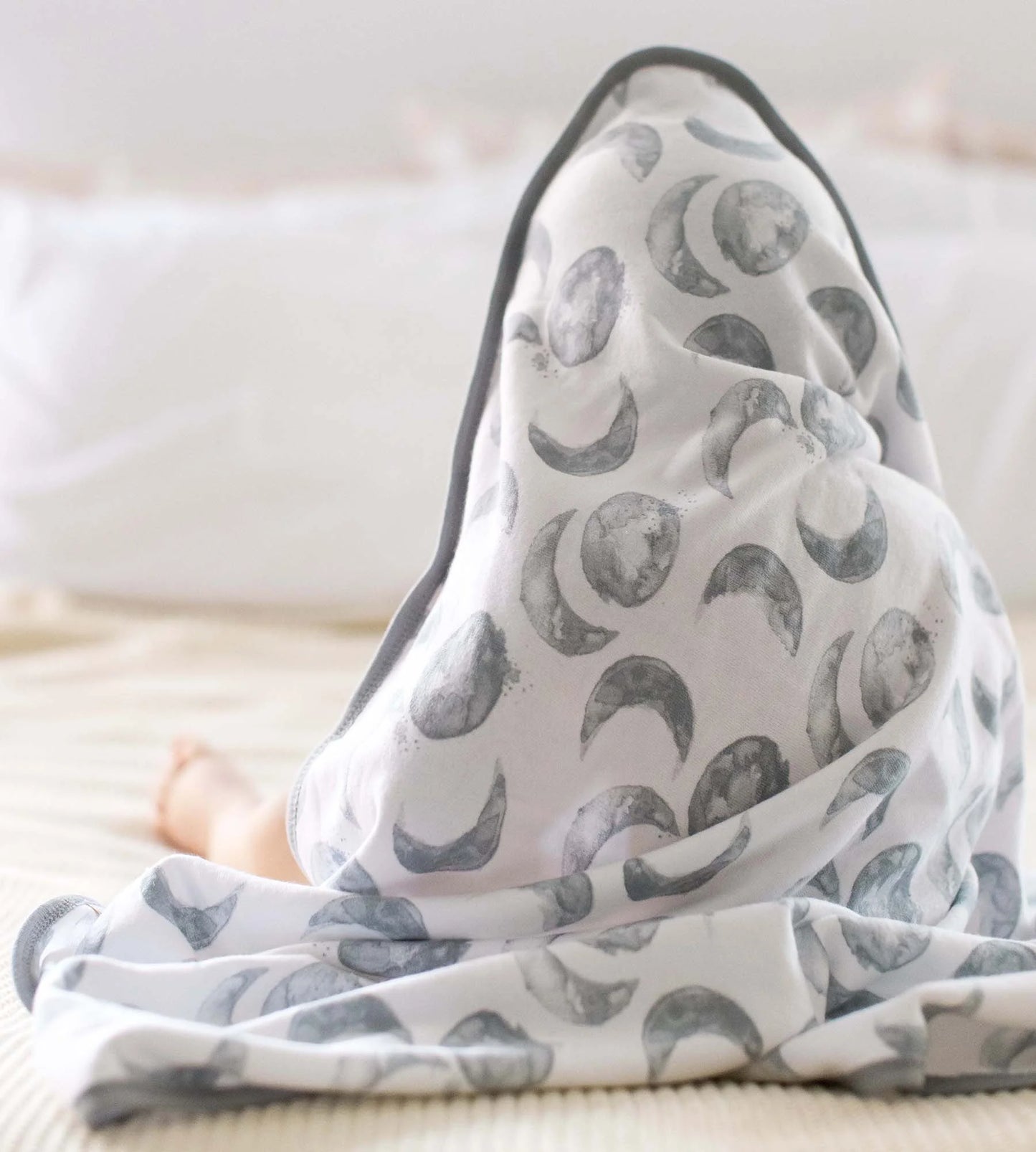 ORGANIC KNIT TERRY BABY HOODED TOWELS - 2 PACK - HELLO MOON