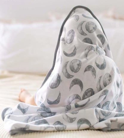 ORGANIC KNIT TERRY BABY HOODED TOWELS - 2 PACK - HELLO MOON