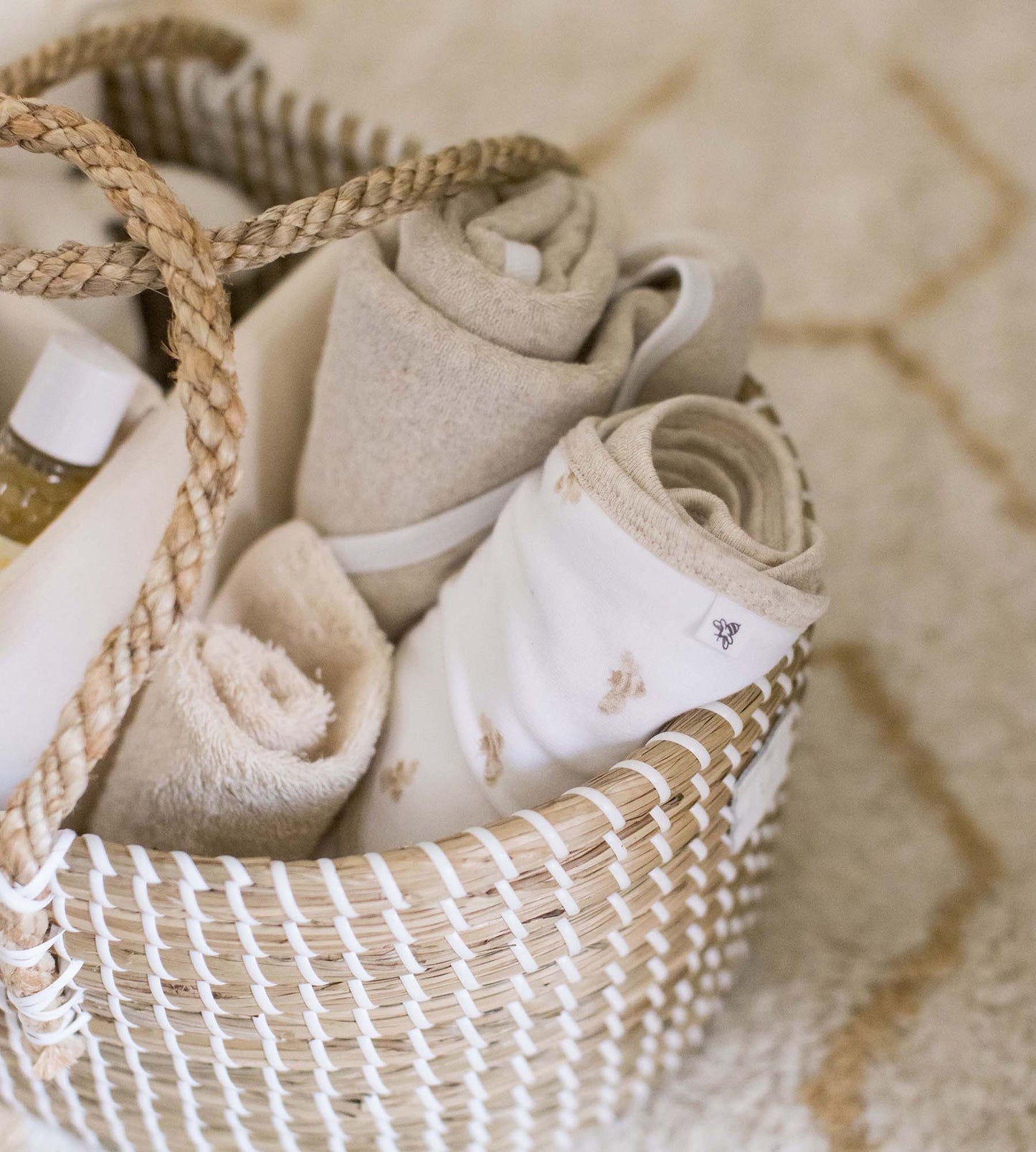 ORGANIC KNIT TERRY BABY HOODED TOWELS - 2 PACK - GOLDEN BEE