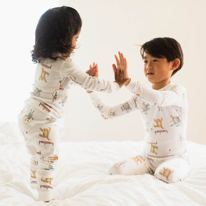 ORGANIC COTTON PAJAMAS - JUNGLE GYM - 2 PIEZAS